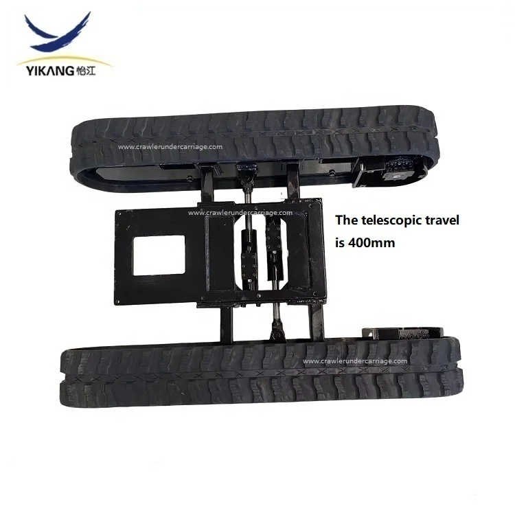 Factory custom compact retractable spider lift hydraulic crawler steel rubber tracked undercarriage chassis for aerial crane