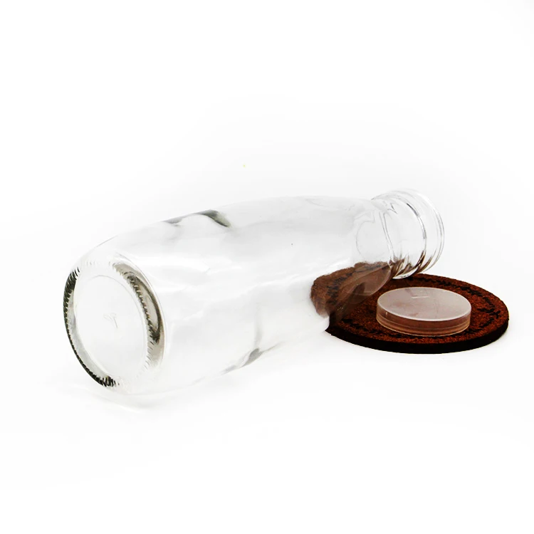 
Wholesale Classic 500ml 250ml Glass milk bottle with metal cap BPA free factory direct sale 