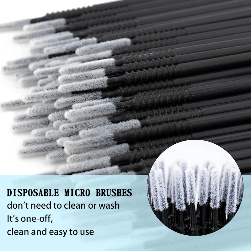 MASSA Wholesale disposable false eyelash grafting eyelash cleaning cotton swab beauty cosmetics long cotton swabs