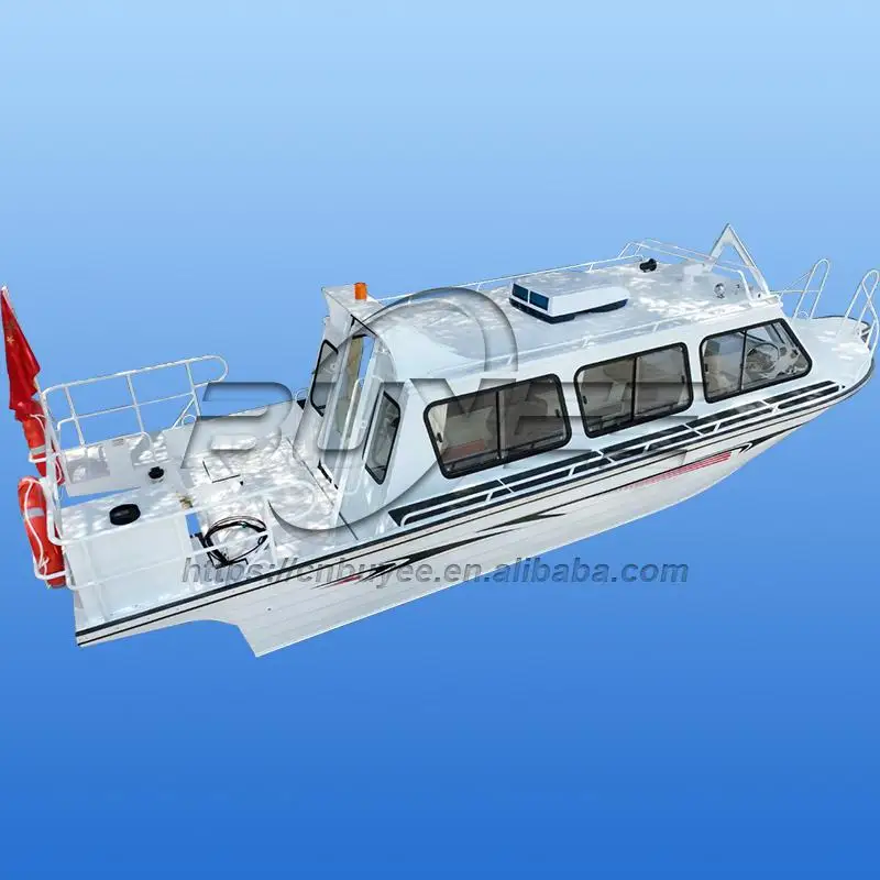 Cheap Freshwater 25 Ft/7.6 Meter Big Fishing Boats Long Life Yacht 14 Seats Professional Sea Tourist Boat