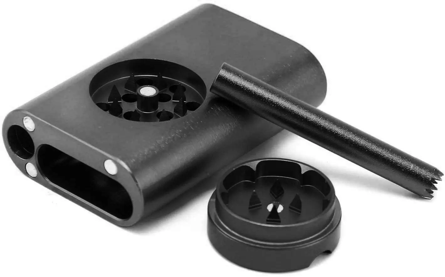 
Aluminum Smoking Pipe Creative One Hitter Dugout Pipe with Herb Grinder 