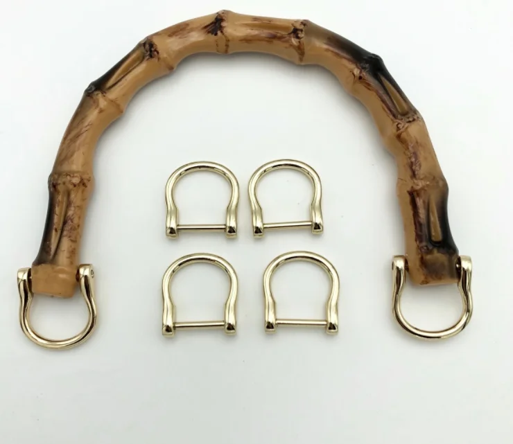 Hot Sales Plastic Bamboo Handle Bag Braided diy creative plastic handle Bucket bag