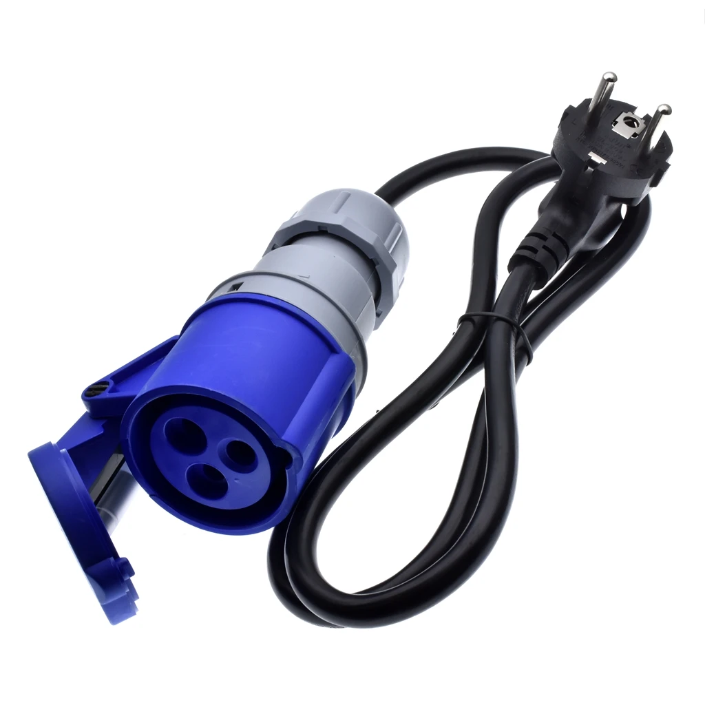 Schuko Plug to IEC309 316C6 Power Cords,16 Amps,IP44, H05VV-F 1.5mm Cable,316P6 inlet to plug into Euro CEE7/7 Outlet Socket