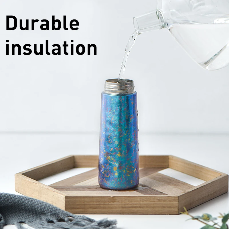 FEIJIAN 280ml Titanium Thermos Bottle Vacuum Flask Insulated Cup with Gift Box