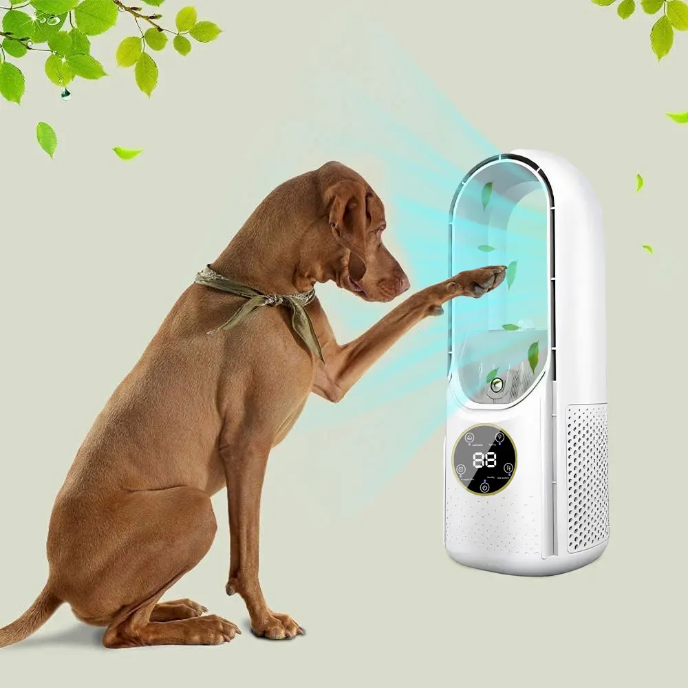 Multi Function Smart Electric Mini Desk Top Air Cooling Fan Air Purifier Bladeless Fan with Cooler