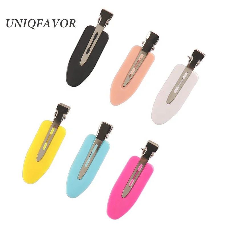 No Bend Glitter Hair Clips Flat Styling Clip No Crease Bang Seamless Hairdressing Barrettes for Make up No Bend Hair pins