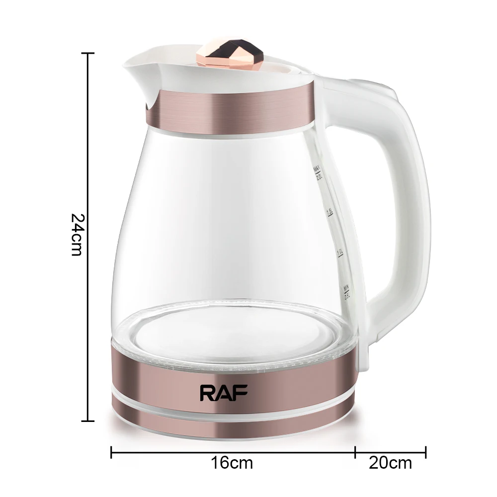 RAF Samovar Tea Pot Water Boiler Glass Hot Water Kettle Electric Kettle