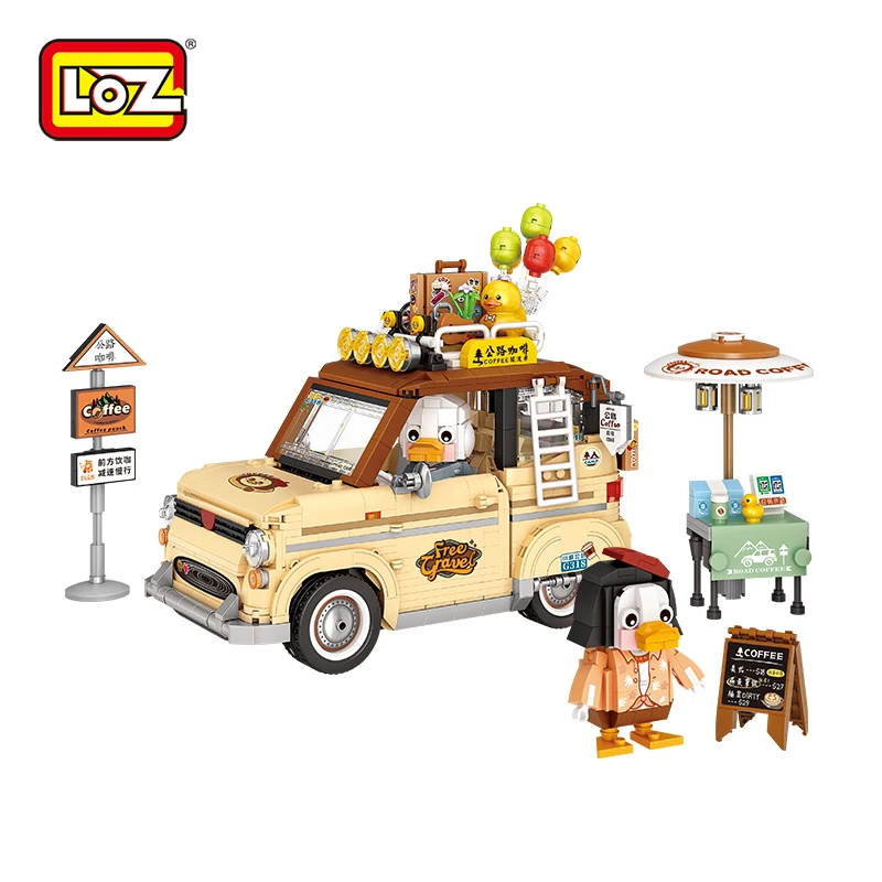 LOZ 1646pcs puzzle block toys for MINI coffee truck street view