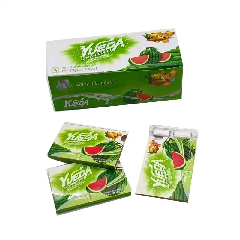 Popular Creative Style Customized Leisure Snack Chewing Gum Watermelon