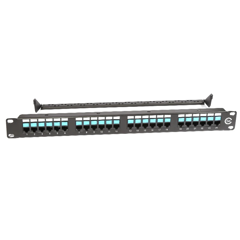 Superior quality 24 PORTS PATCH PANEL CAT5E UTP NETWORK RJ45 PATCH PANEL with cable management