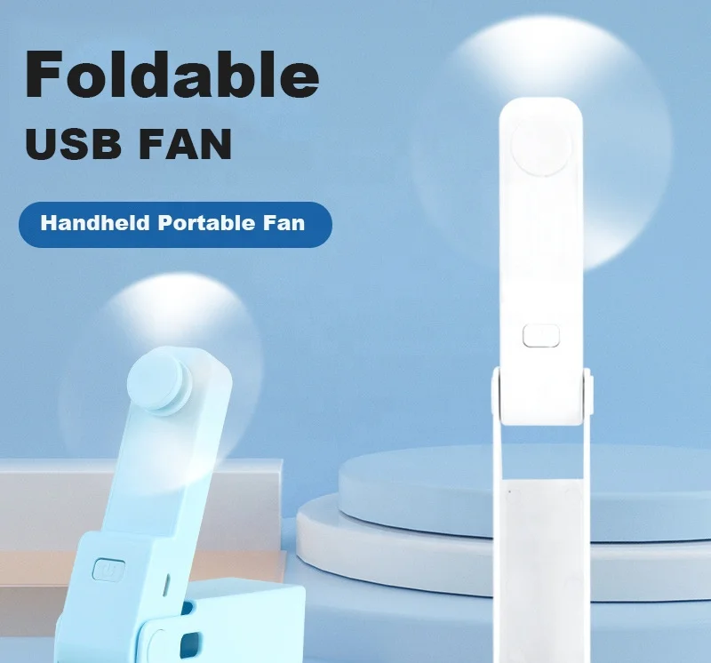 2023 New Handheld Battery Operated outdoor Rechargeable Mini USB Desk Fan for Summer Gifts