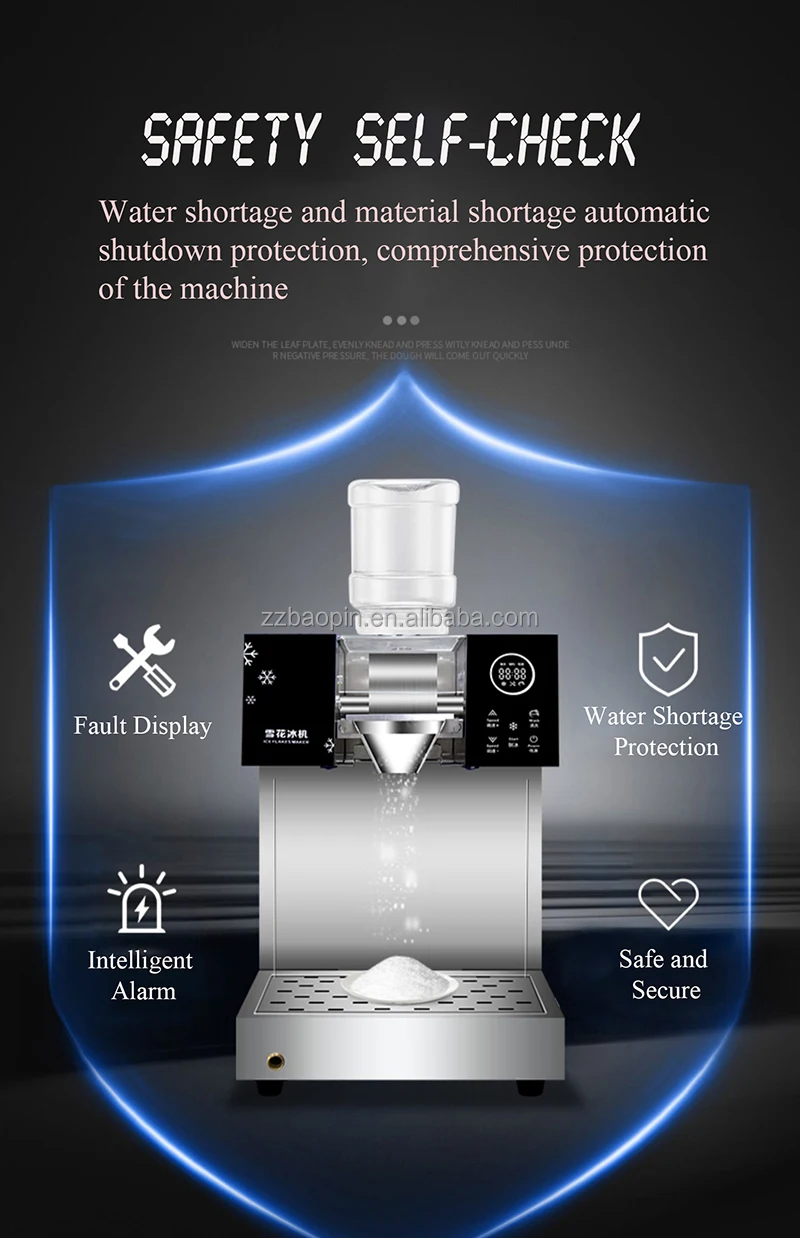 Snow Ice Maker Snowflake Ice Machine Ice Flake Making Bingsu Machine