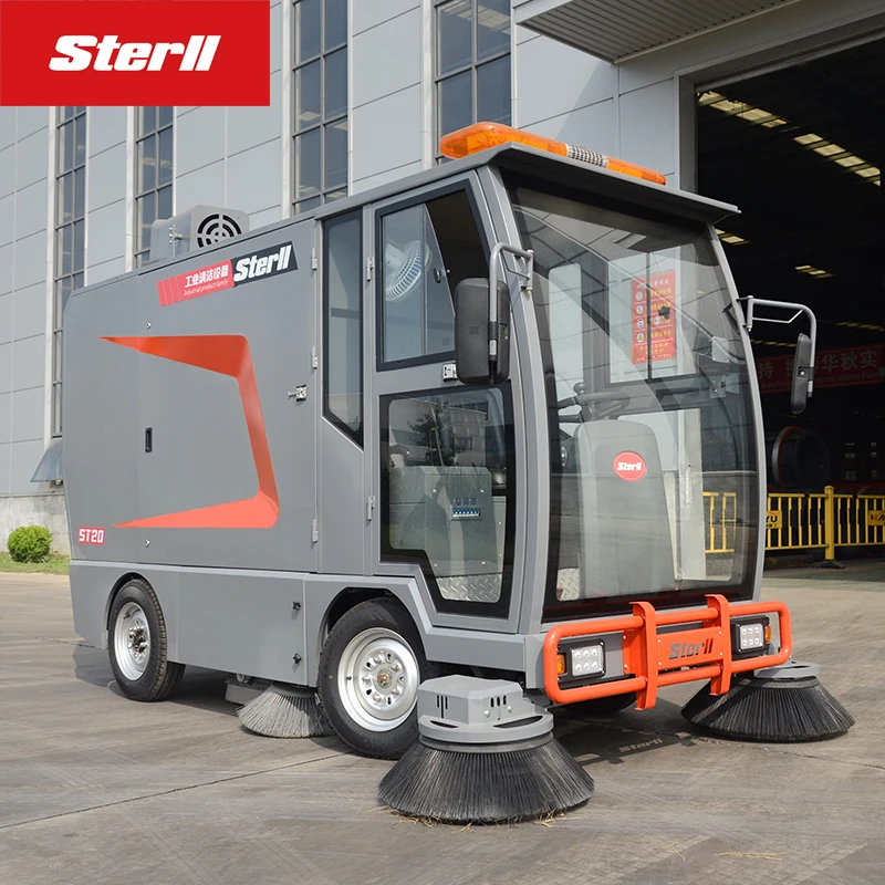 The Most Popular Fully Enclosed Cannon With Fog Industrial Street Sweeper Car