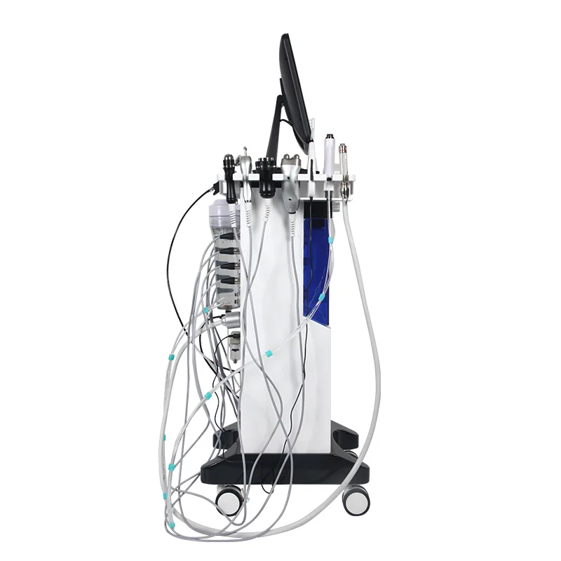 14 in 1 Hydra Dermabrasion Facial Cleaning Equipment Hydro Water Peeling Oxygen Jet H2O2 Aqua Diamond Microdermabrasion Machine