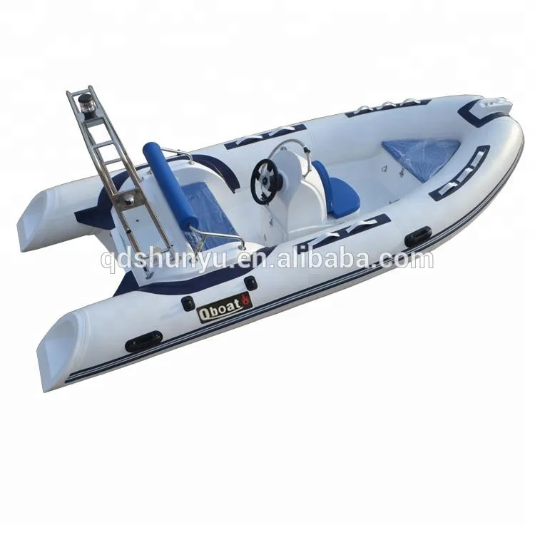 New Sport 4.3m Rib Boat Inflatable Yacht Hypalon Material Carbon Fiber Fiberglass Patrol Leisure Fishing