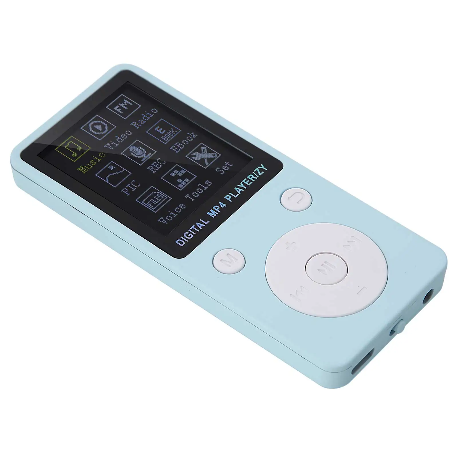 MP4 Player Portable Digital Screen Music Player with Earphones Supporting Music Video Radio Recording E-Book for Home Office