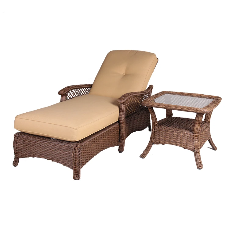 
Outdoor Rattan Beach Sun Lounger 