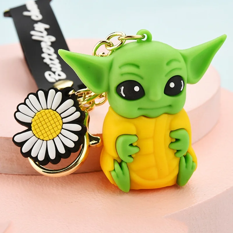  Проверенный брелок производитель оптовая торговля ПВХ материал милый кулон ребенок yoda