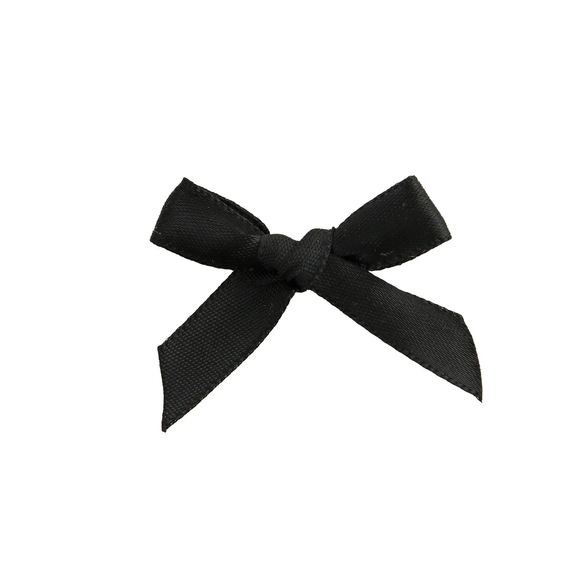 cheap wholesale solid color 4cm small mini size bow hair clip for kids girls ribbon bow silk satin bow hair accessories
