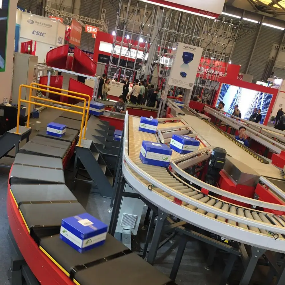 Package/Parcel Sorting machine/ cross belt sorting conveyor with Weight Bar Code Sorter Machine