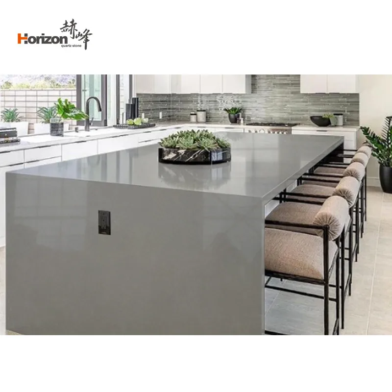 Horizon  quartz slab artificial quartz stone grey calacatta quartz stone for kitchen countertop