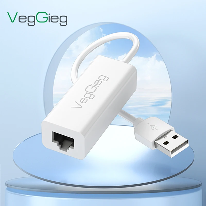 VegGieg  USB Wifi Adapter  Male To RJ45 Female USB Network Card 100Mbps Gigabit For computer  And Laptop