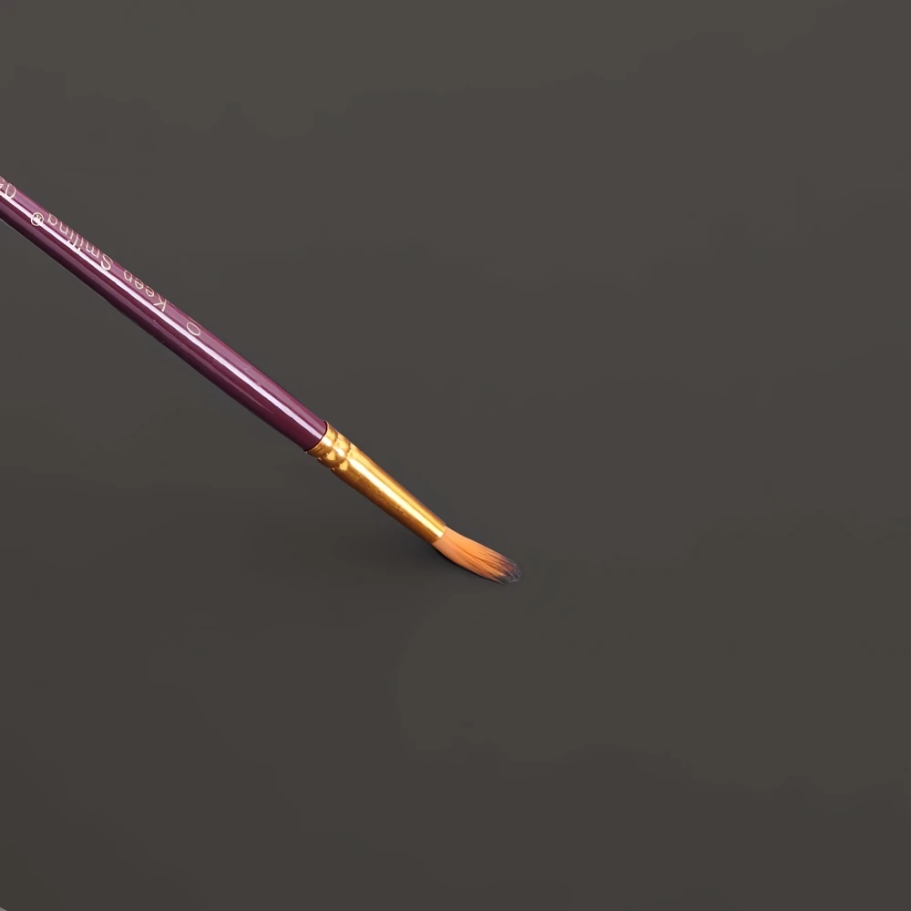 Keep Smiling Wood Handle Art Painting Paint Brush Set of 3 Acrylic Paint Brushes For Watercolor Oil