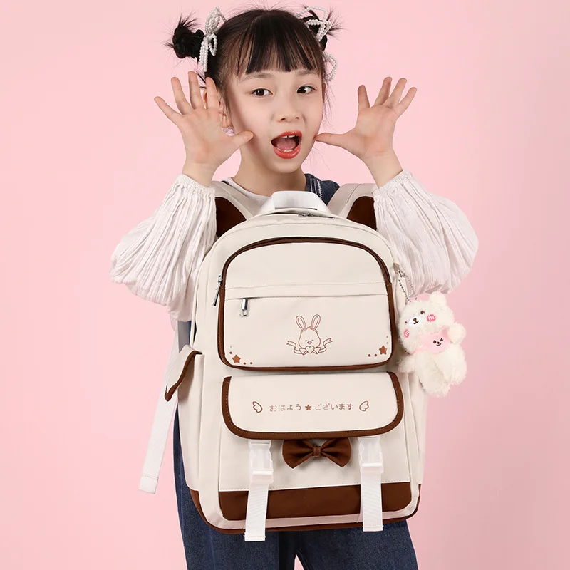 Primary  girls schoolbag school bags high quality cute girls middle school girls backpack  korean  school backpack for kids