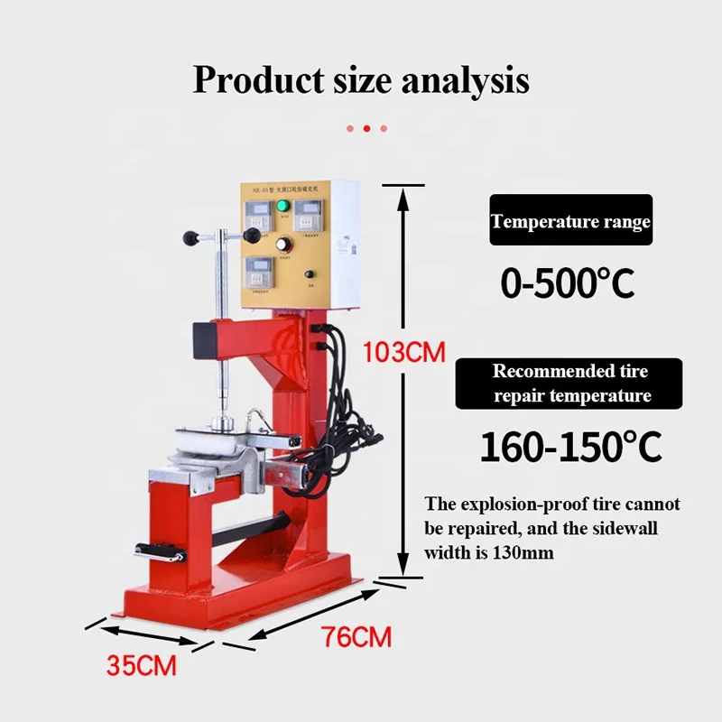 Hot Sell Multifunctional Portable Car Tire Repair Machine Fire Repair Vulcanizer Non-mark Machine Tire Bottom Repair Tool