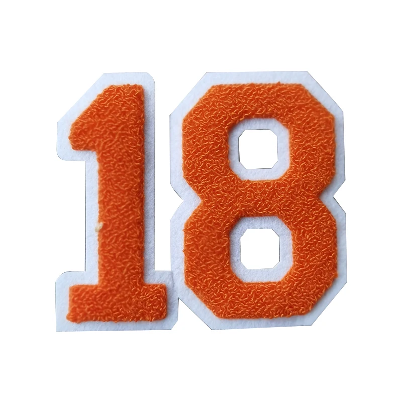 On Merrow Border Textile Camping Numbers Patches for Sweaters Wholesale Iron Custom Brand Logo Embroidery Embroidered Sequins