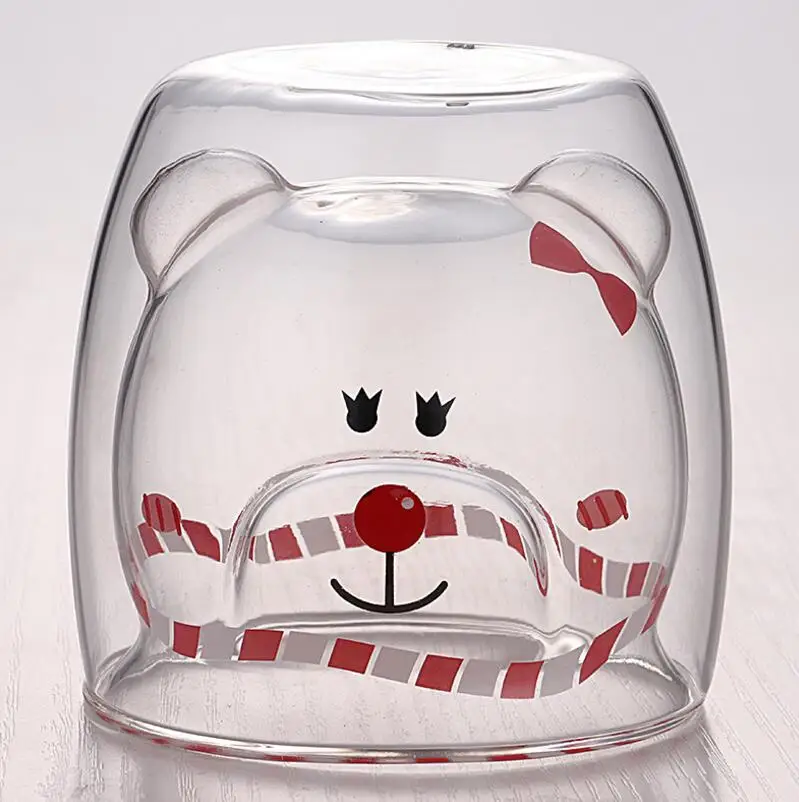 
High borosilicate double wall glass coffee cup 200ml 