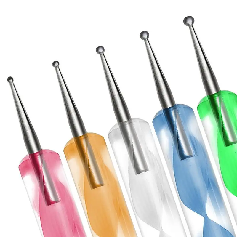 
5 PCS Double-Headed Point Drill Pen Nail Manicure Art Dotting Decoration Tools Pen 