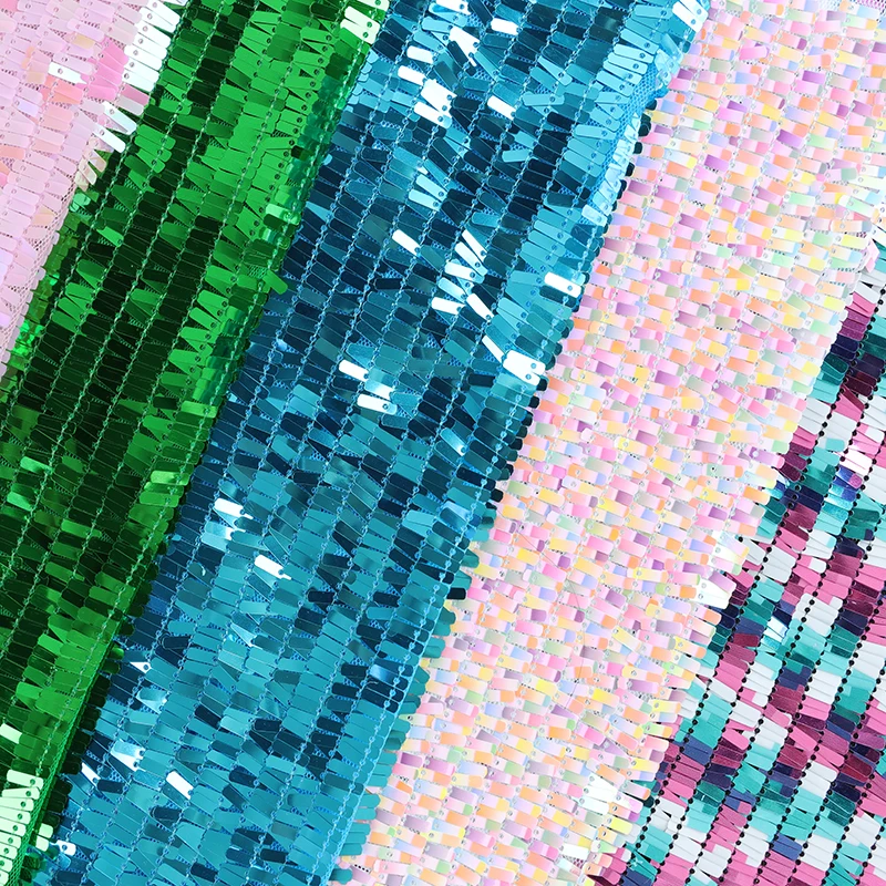 New Wholesale Lace Embroidery homochromy luxury sequin fabric for suitable backpacks and shoes