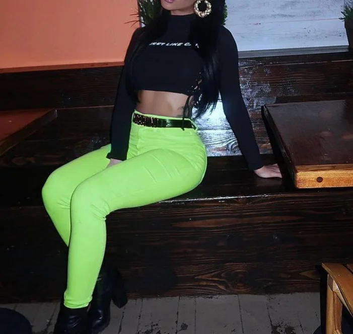 
Fashion Skinny Girls Sexy Tight Multicolor Ladies High Waist RTS Pencil Jeans Pants 