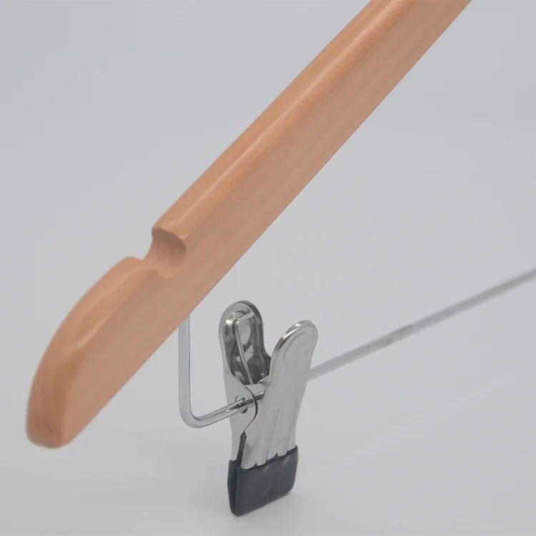
China manufacturer customized luxury large natural solid hotel wood wooden coat hangers 