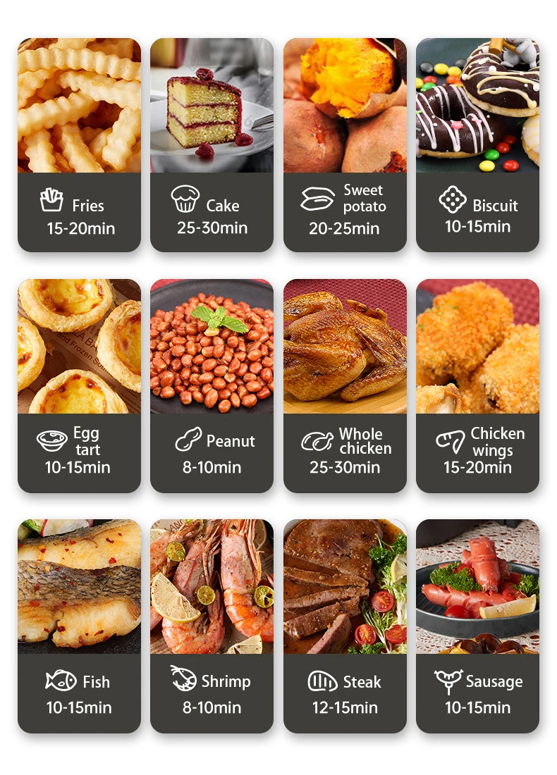 Household air fryer factory direct sales large capacity visual electric fryer intelligent air fryer wholesale customization