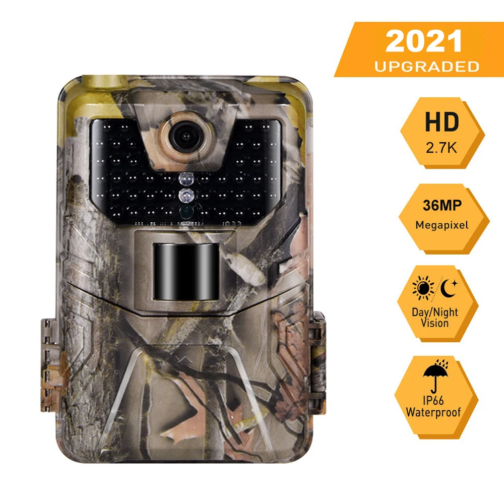 36MP 2.7K Trail Camera 940NM Infrared Hunting Cameras Wireless Cam HC900A Night Vision Wildlife Surveillance