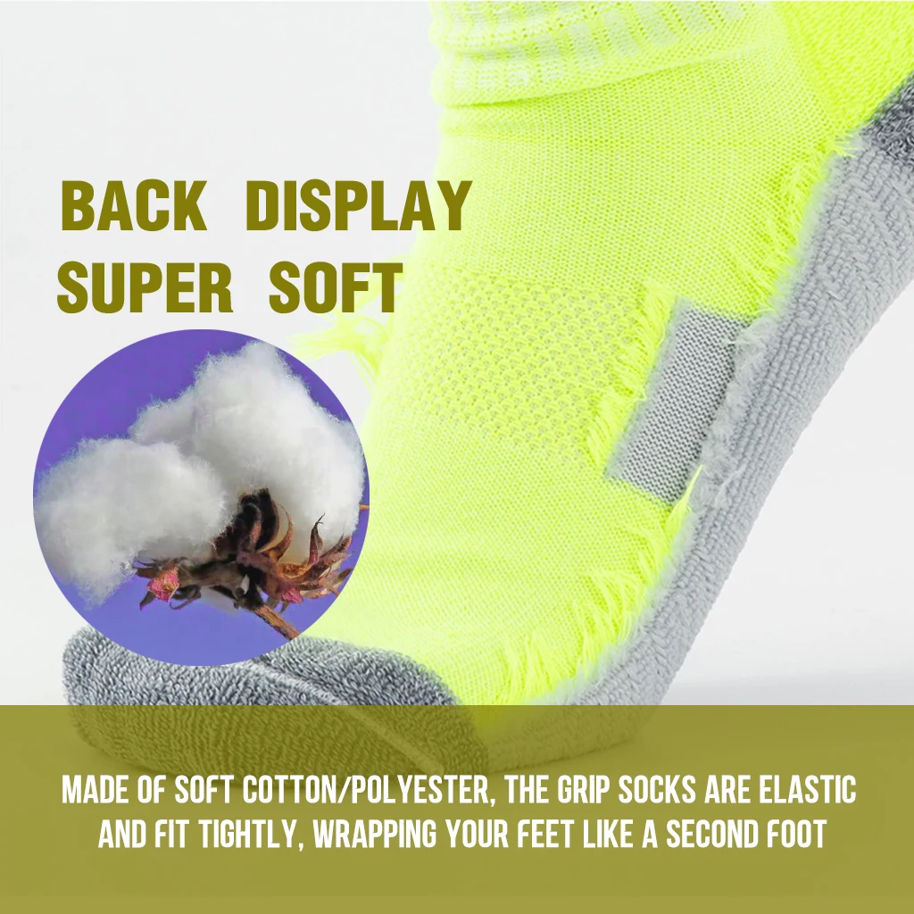 HOSTARON Custom Made Socks High Quality Running Cycle Athletic Socks Football Anti Slip Grip Soccer Men Sports Socks