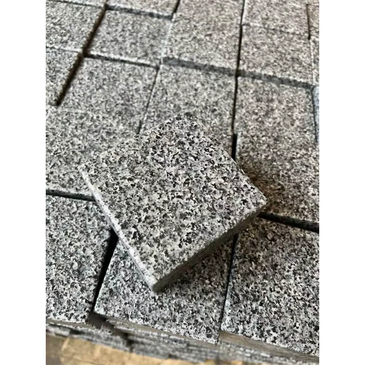 10x10 Sesame Black Granite Chinese Stone Blocks Cobblestone Small Block Paving Cobblestones Granite