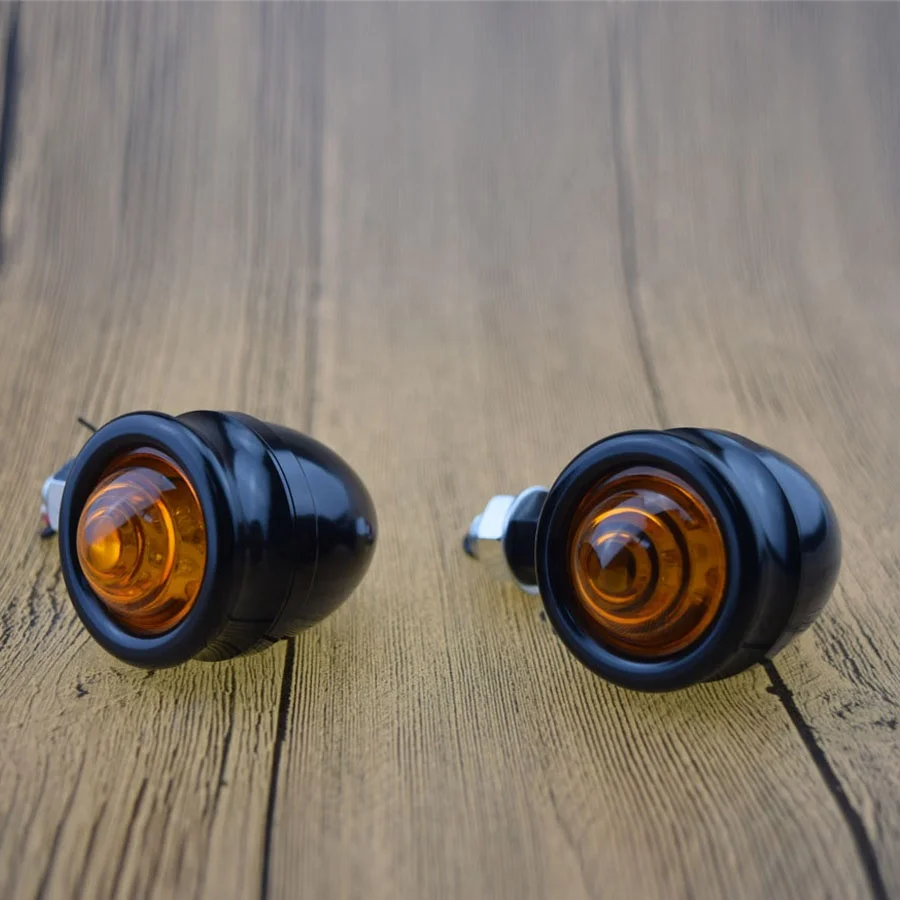 Motorcycle LED Indicator Harley Motorcycle Turn Signals Cafe Racer Flasher Blinkers Custom Vintage Indicators