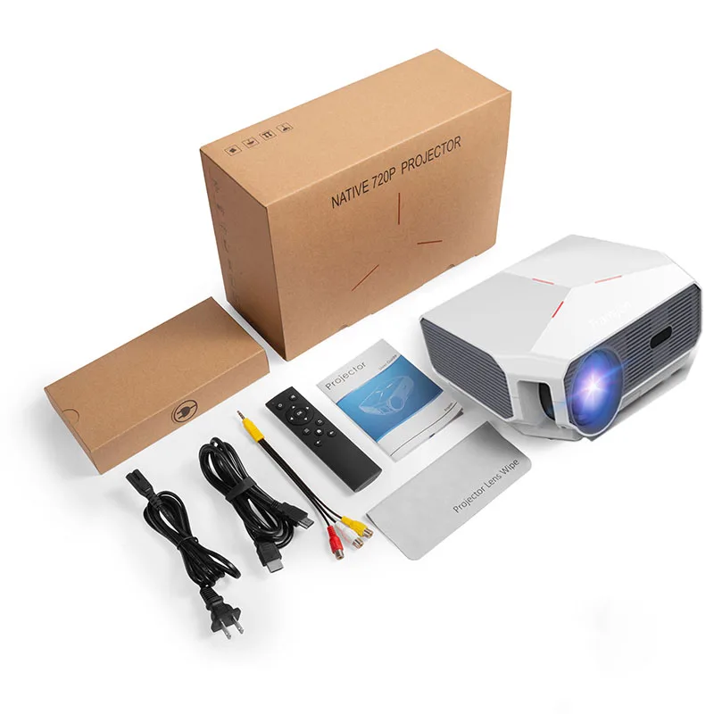 
Wholesale 3800 LUMENS Led Multimedia HD Beamer Support 1080P 4K Video 3D LCD Home Theater Cinema Projector 