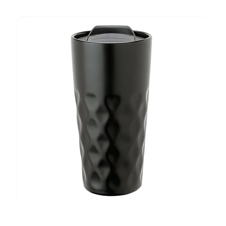 hot sale popular design pp lid ceramic drinking cup double wall custom coffee travel mug without handle