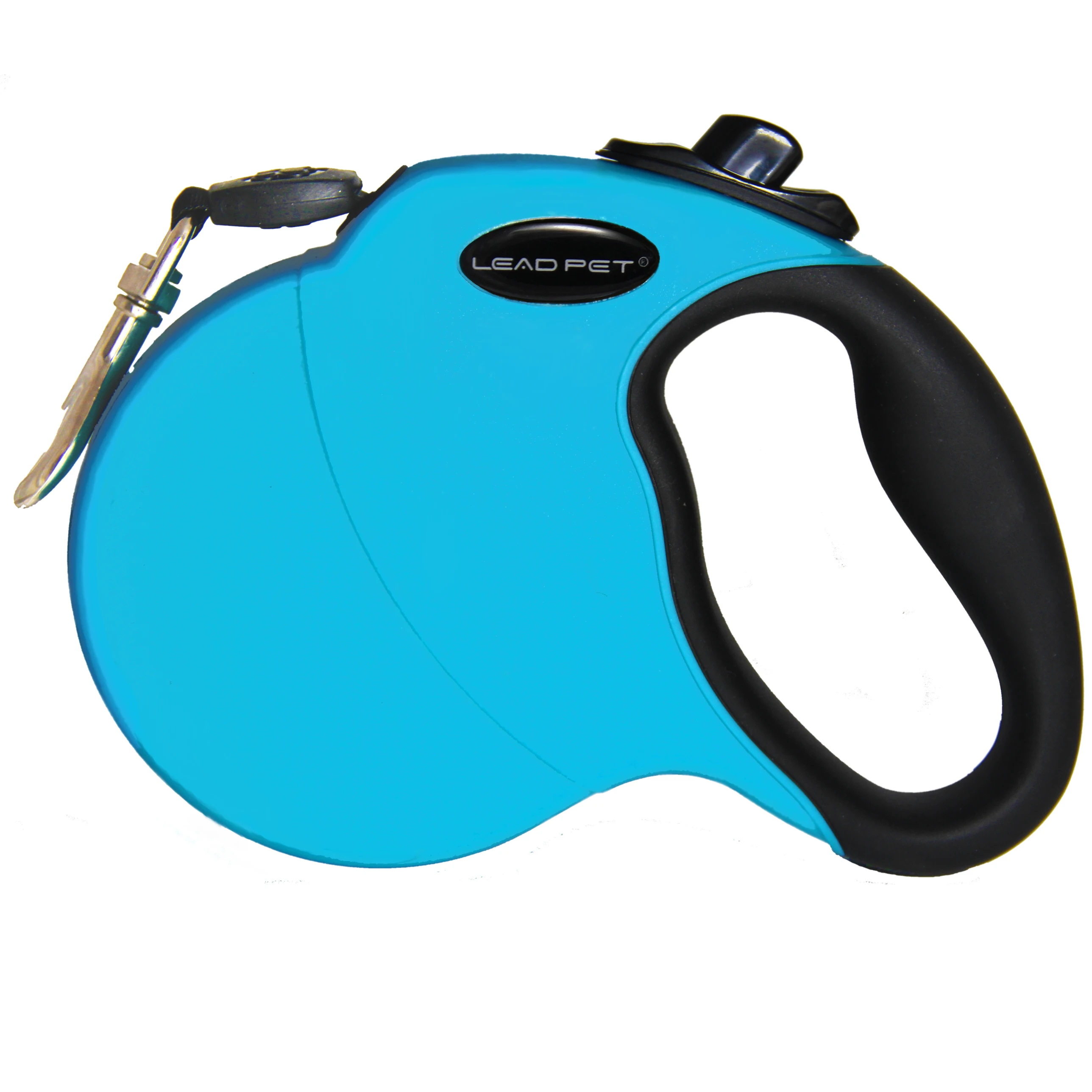 LEAD PET 16FT Dog Walking Leash with Chew Proof Cable, for Dog ups to 100lbs, Ergonomic Handle,One Button Break & Lock