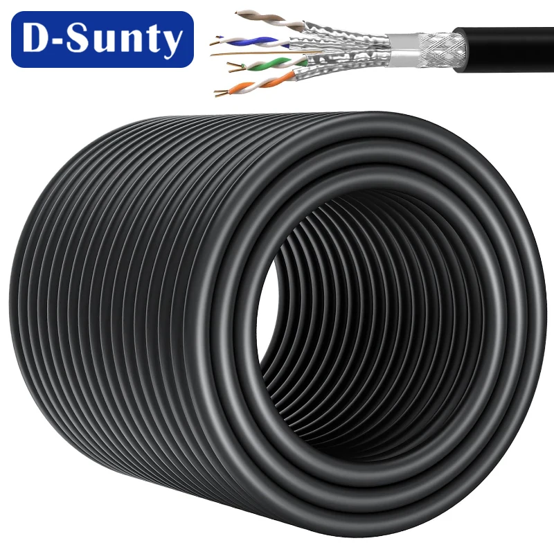High Speed CAT7 Bare Copper 10000FT Network Cable Cat7 Shielded FTP SFTP 305m 4 Pair 8 Core Lan Ethernet Communication Cable