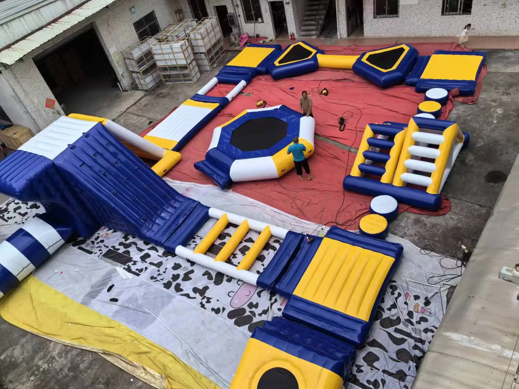 2025 WINSUN Factory wholesale summer inflatable water park equipment inflatable float challenge 5k obstacle course for park