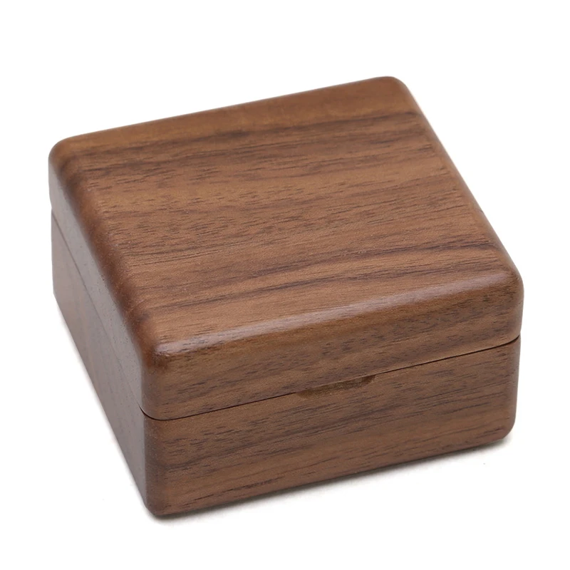 Luxury Girlfriend Gift Wooden Music Box Square Walnut Wood Music Boxes