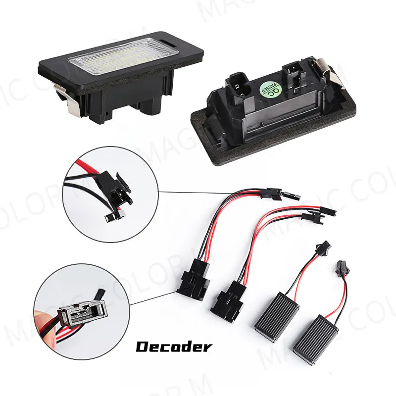 Car License Number Plate Lights For VW Passat B6 CC Eos Golf 4 5 6 7 MK7 Polo Car Tail Box Lamps Car Accessories Waterproof