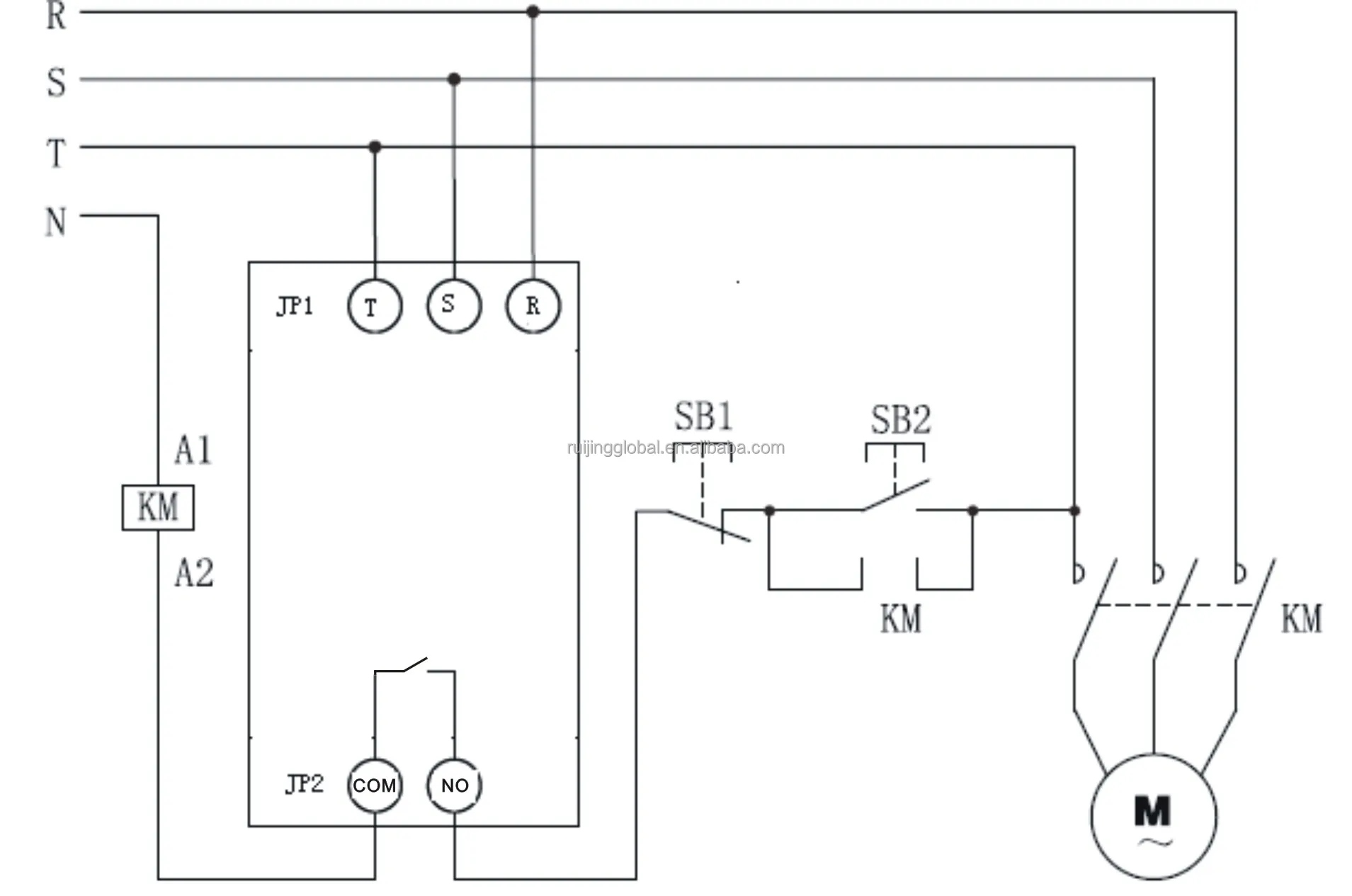 RUIJING RJ-3PHSP-IV Multifunctional Three Phase Sequence Protector Real-time Phase Sequence Protector for 220V 380V Motors