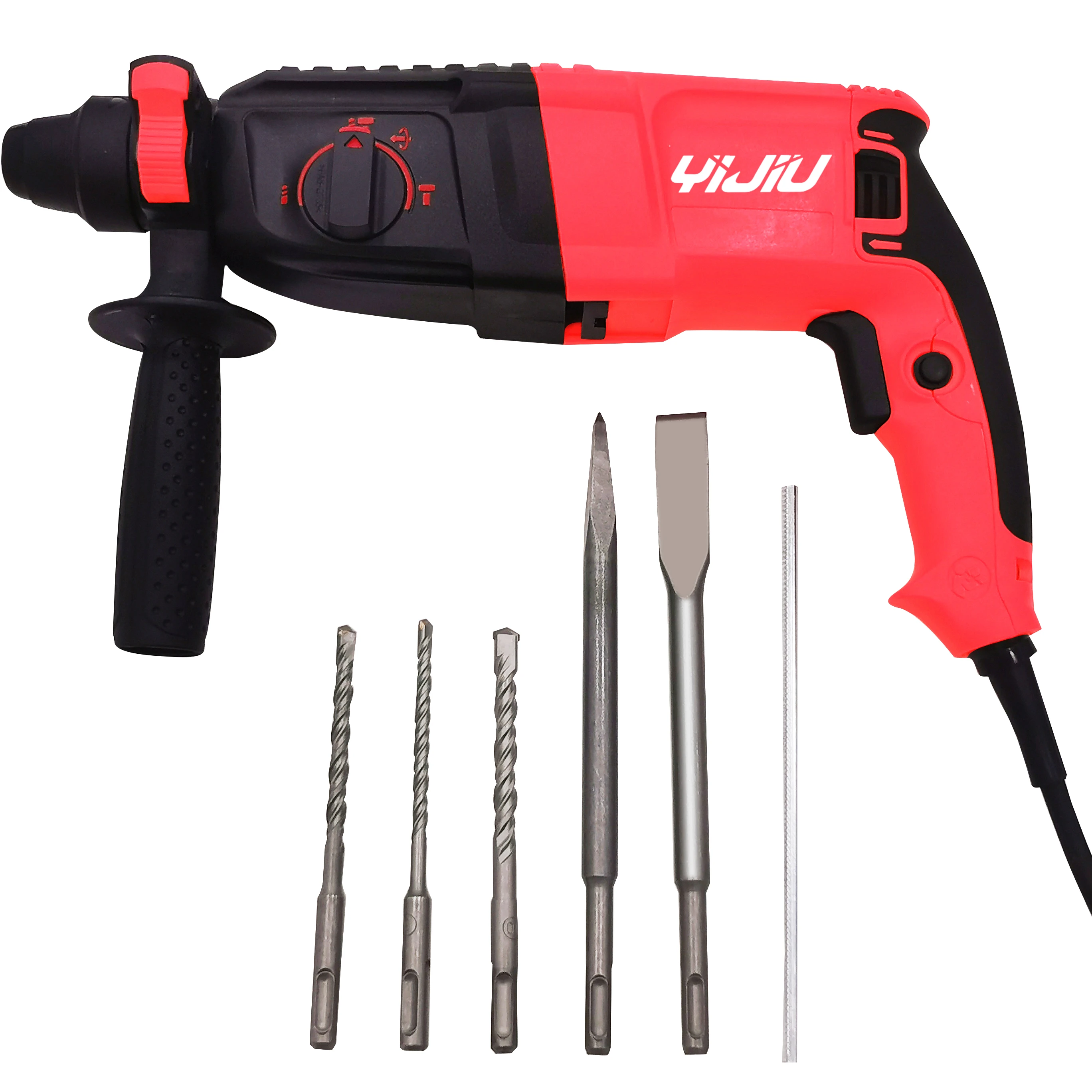 YIJIU YJRH 2601 Industrial Power Hammer Drills Electric 220V 800W Rated Input Power SDS Plus Bit Type