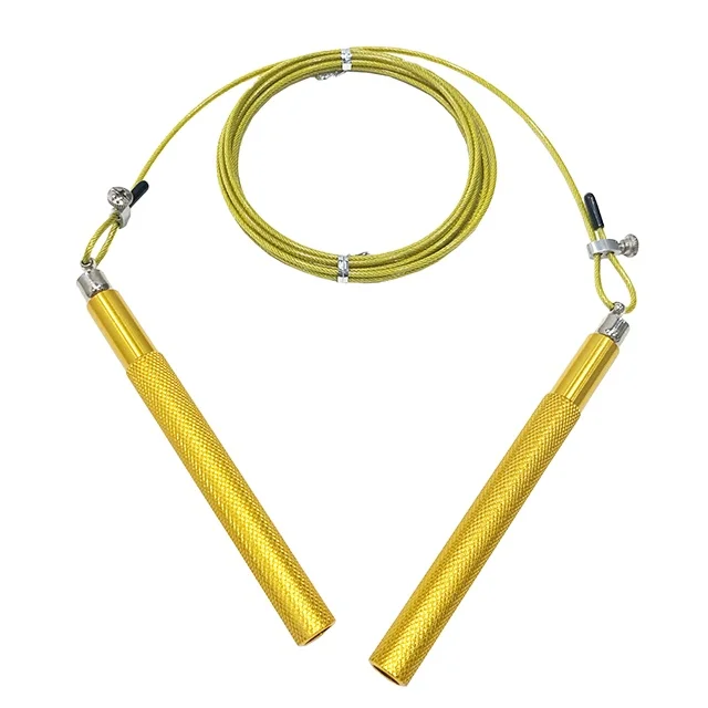 
High quality oem promotional heavy strength training fitness exercise aluminium weighed custom logo speed skipping jump rope 